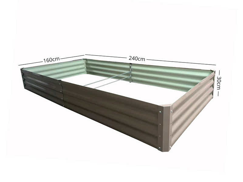 Galvanized Steel Garden Bed 240x120x30 cm