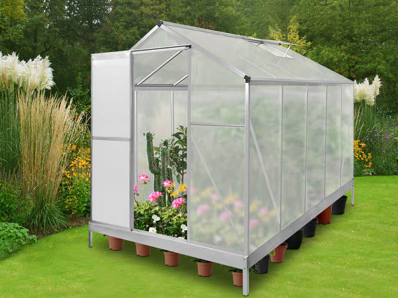 Polycarbonate Greenhouse with Base 6ft x 10ft
