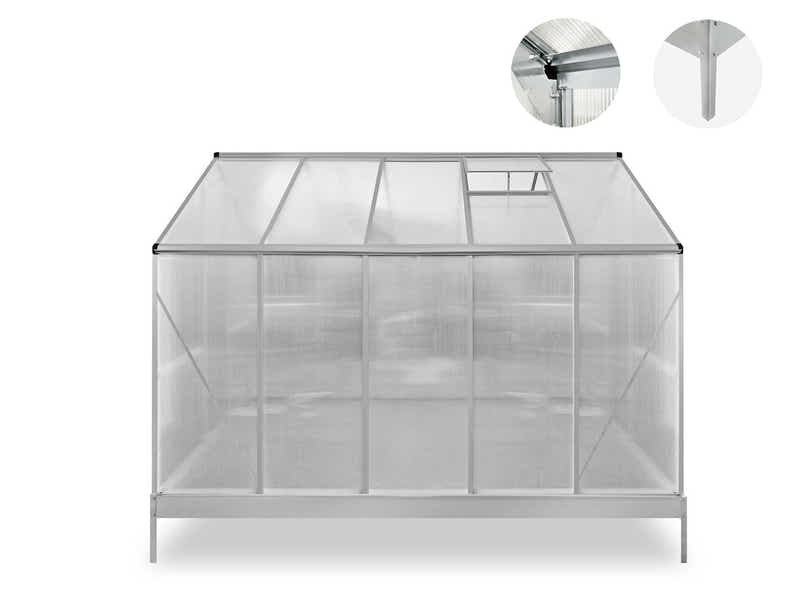 Polycarbonate Greenhouse with Base 6ft x 10ft