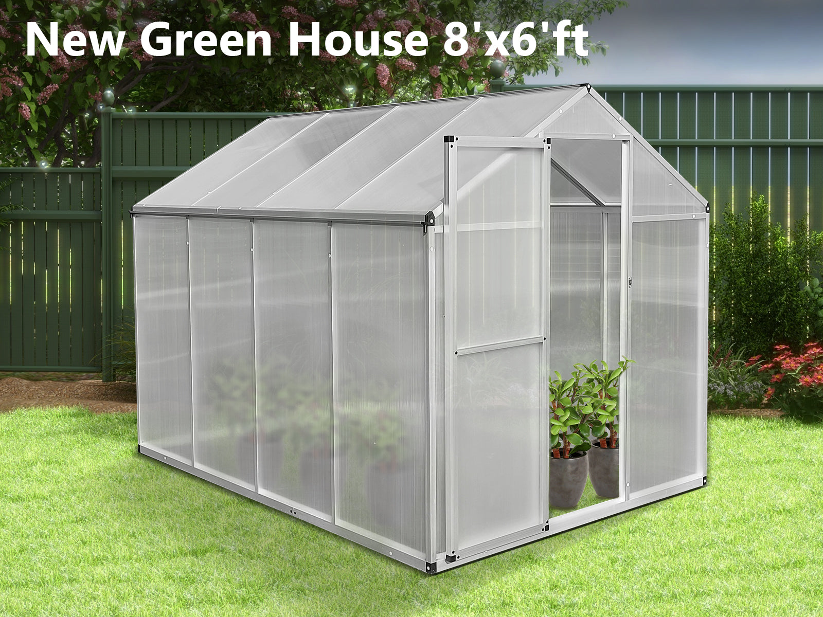 New Green House 8'x6'ft