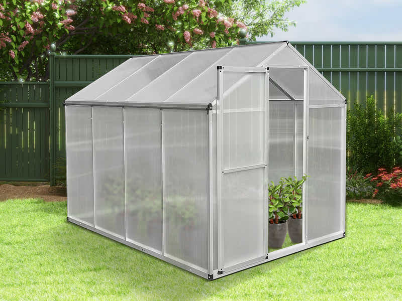 Polycarbonate Greenhouse 6ft x 8ft