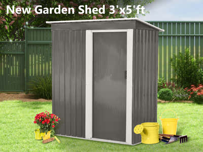 Galvanized Steel Garden Shed 3ft x 5ft