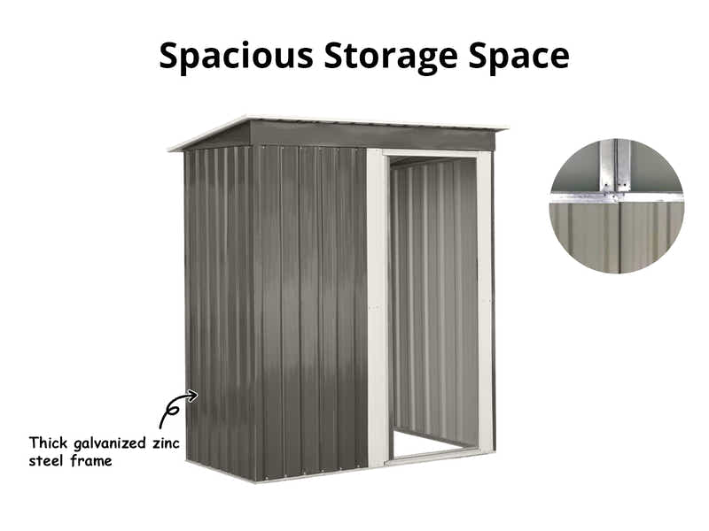 Galvanized Steel Garden Shed 3ft x 5ft