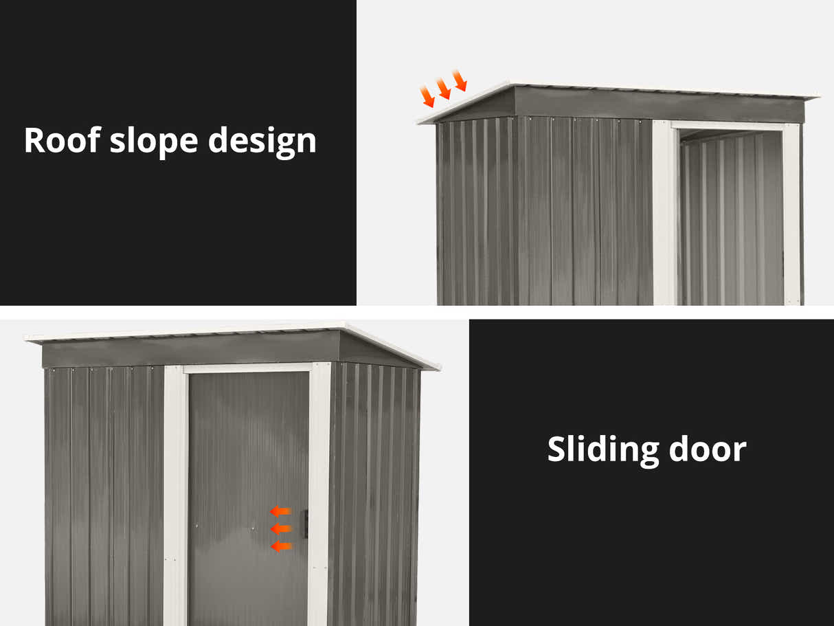 Galvanized Steel Garden Shed 3ft x 5ft