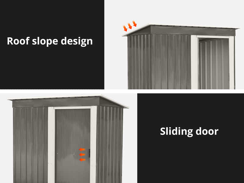 Galvanized Steel Garden Shed 3ft x 5ft