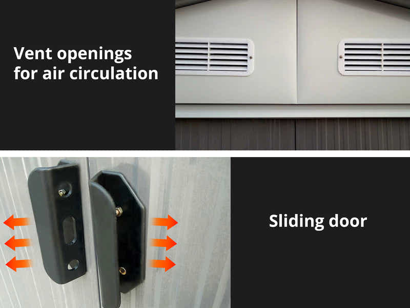 Galvanized Steel Garden Shed 6ft x 8ft