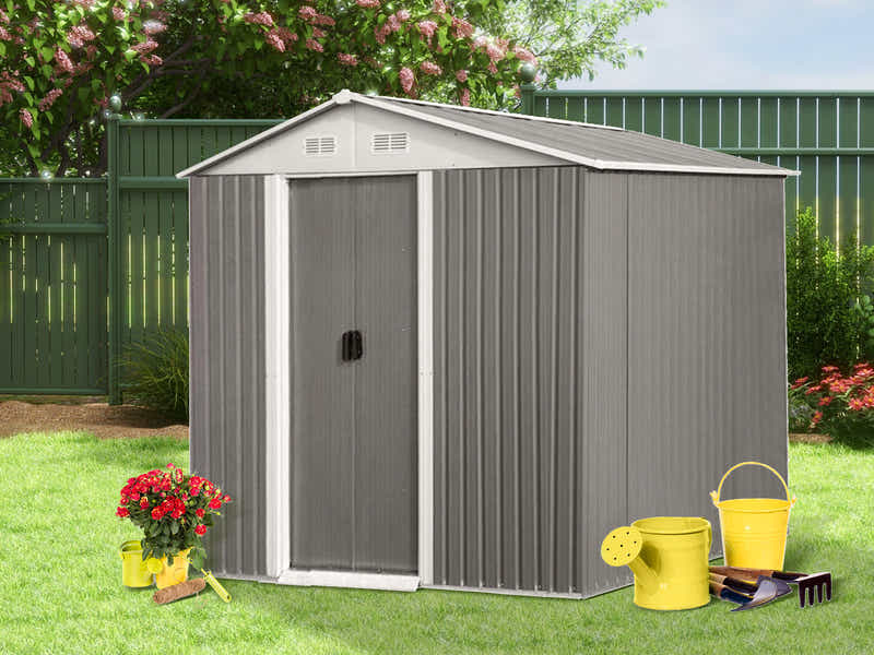 Galvanized Steel Garden Shed 8ft x 8ft