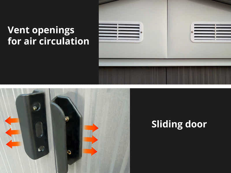 Galvanized Steel Garden Shed 8ft x 8ft