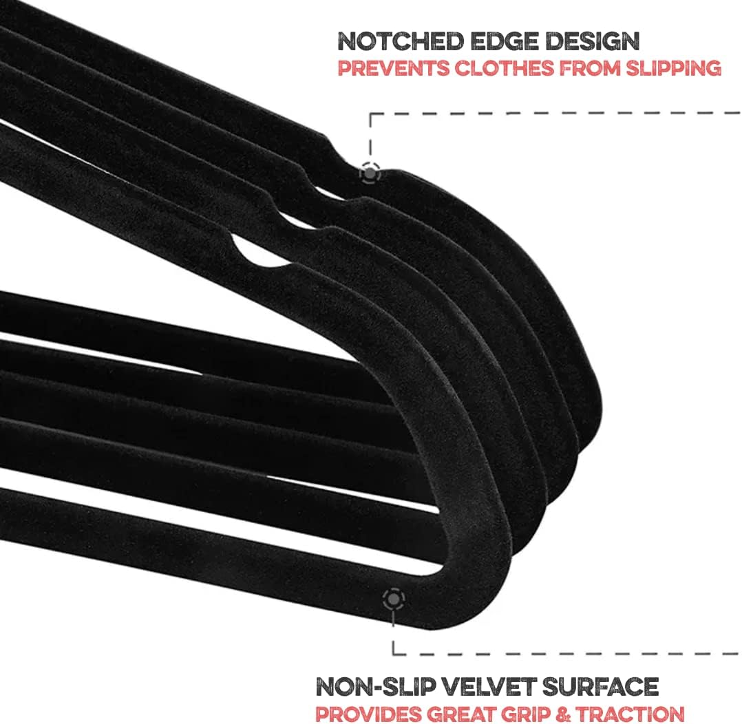 DS BS 50Pack Velvet Hangers-45cm