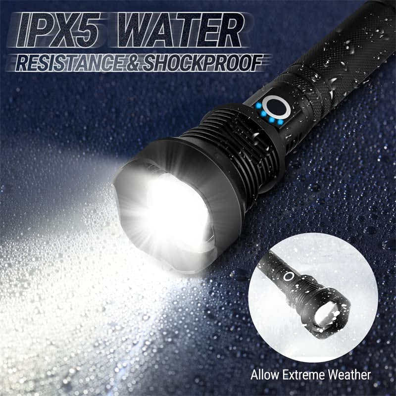 DS BS High Lumen LED Rechargeable Super Bright Torch Flashlight-27CM
