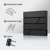 DS BS Large Capacity Locking Mailbox with Newspaper Holder