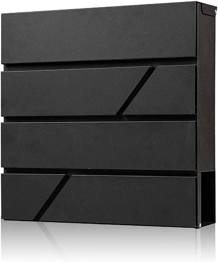 DS BS Large Capacity Locking Mailbox with Newspaper Holder