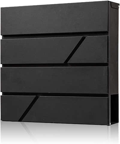 DS BS Large Capacity Locking Mailbox with Newspaper Holder