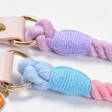 DS BS 120CM Soft Braided Colourful Dog Leash-Macaron