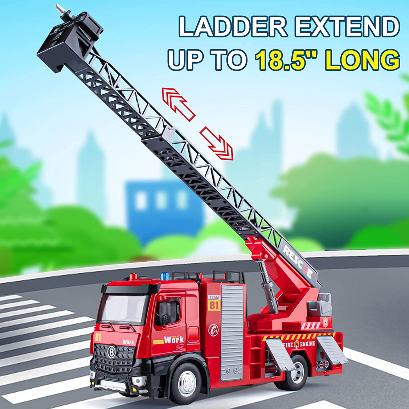 DS BS Fire Engine Truck Fire Truck Toy Metal Cab