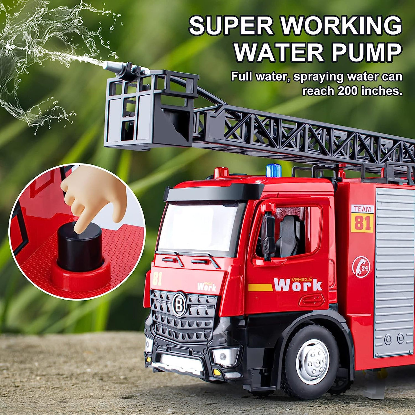DS BS Fire Engine Truck Fire Truck Toy Metal Cab