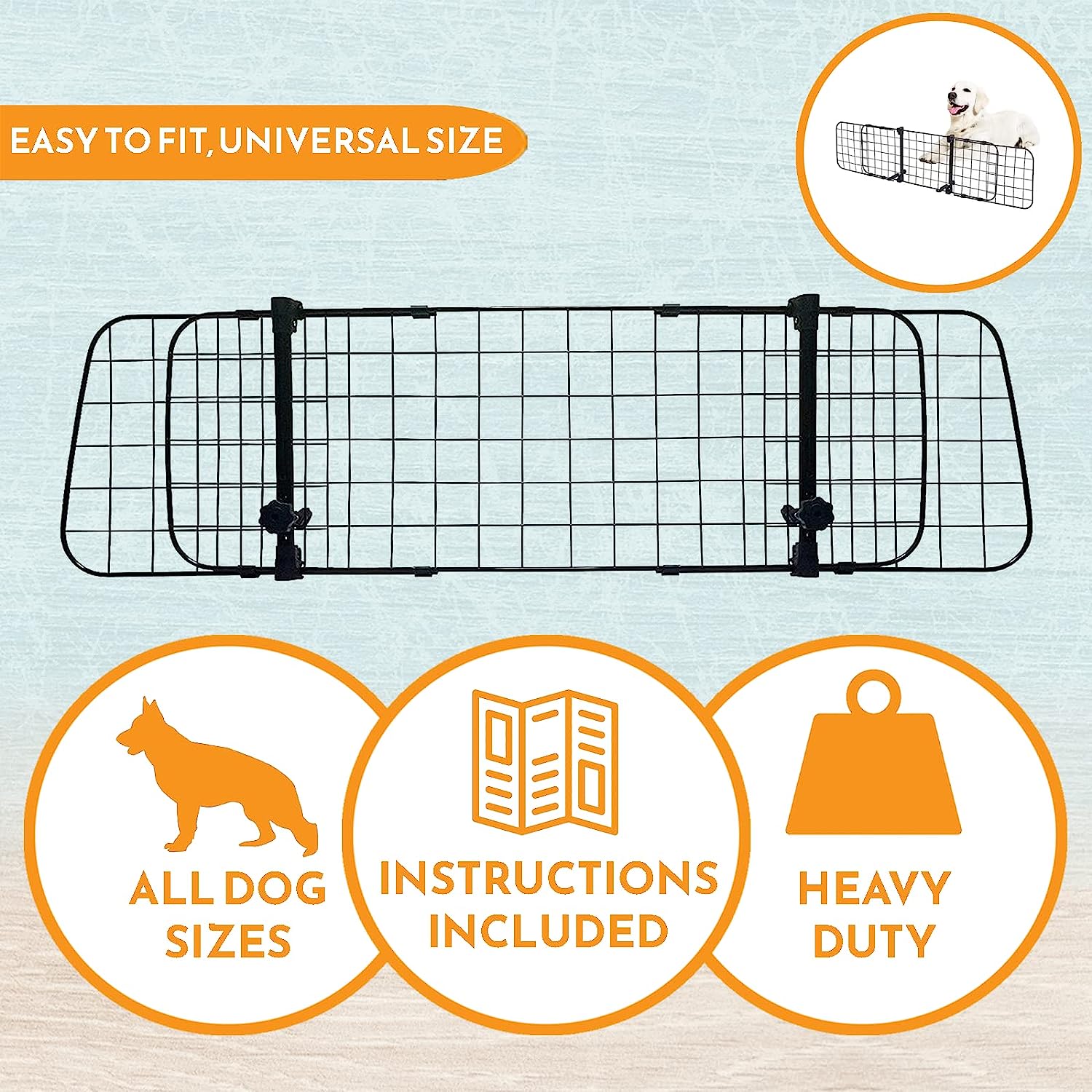 DS BS Headrest Adjustable Mesh Dog Barrier