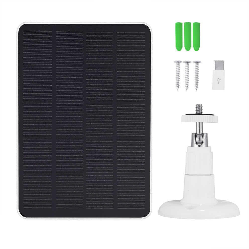 DS BS 5W Solar Panel for Wireless Outdoor Camera-Black