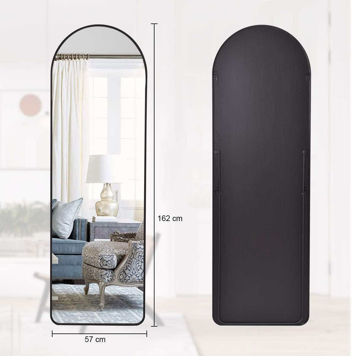 DS BS Aluminum Alloy Frame Arched Mirror 162×57cm