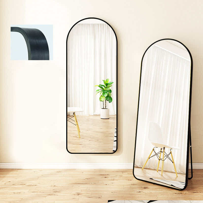 DS BS Aluminum Alloy Frame Arched Mirror 162×57cm