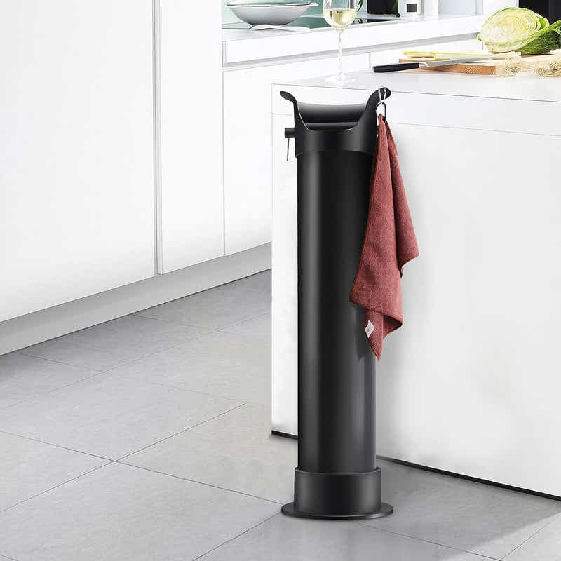 DS BS Floor Standing Knockbox Coffee Grind Collection Dump Bin