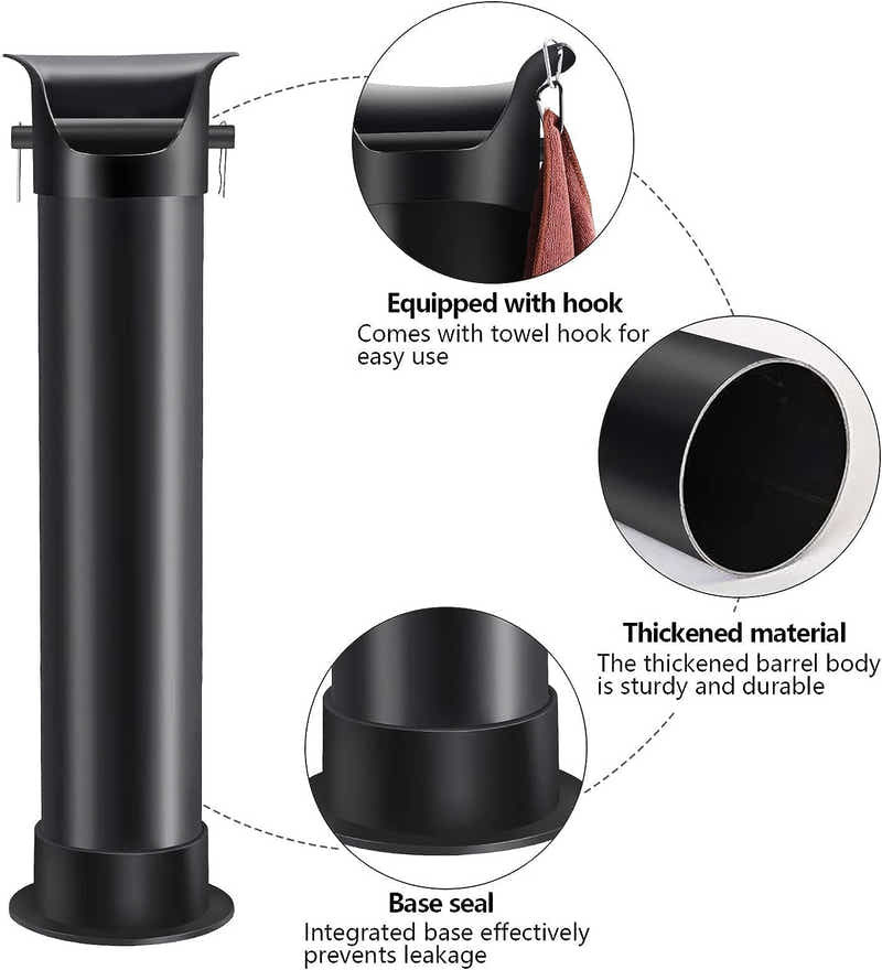 DS BS Floor Standing Knockbox Coffee Grind Collection Dump Bin