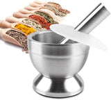 DS BS Stainless Steel Mortar and Pestle Spice Grinder