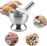 DS BS Stainless Steel Mortar and Pestle Spice Grinder