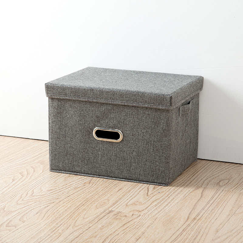 DS BS Collapsible Storage Bins with Lids and Handles-L