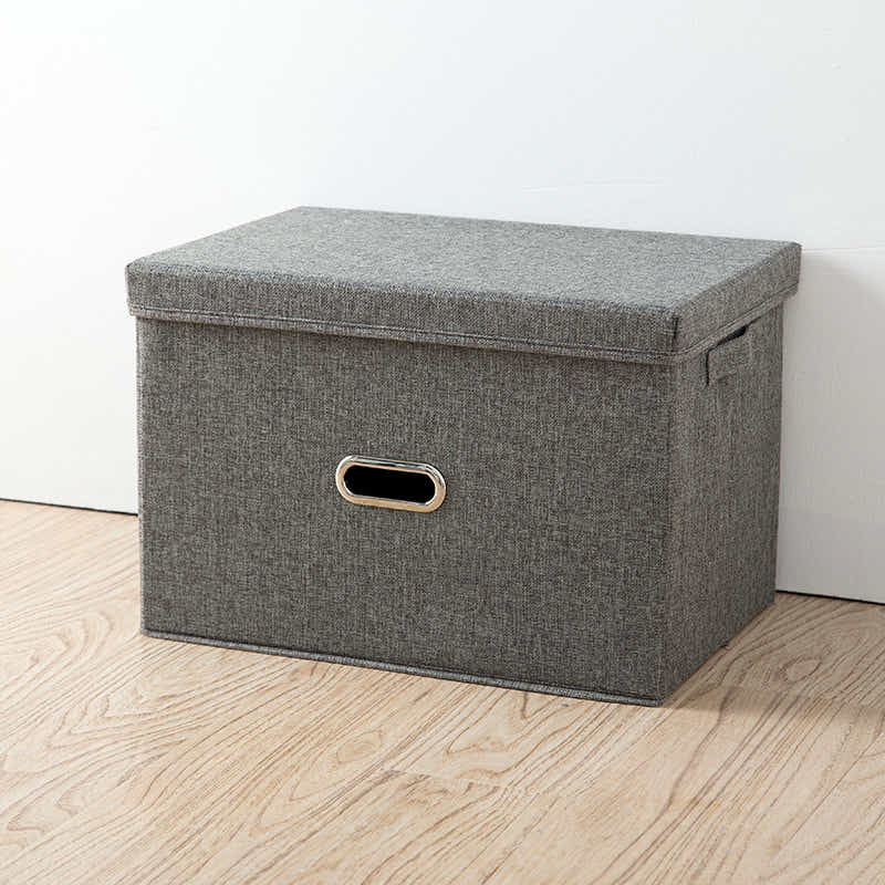 DS BS Collapsible Storage Bins with Lids and Handles-L