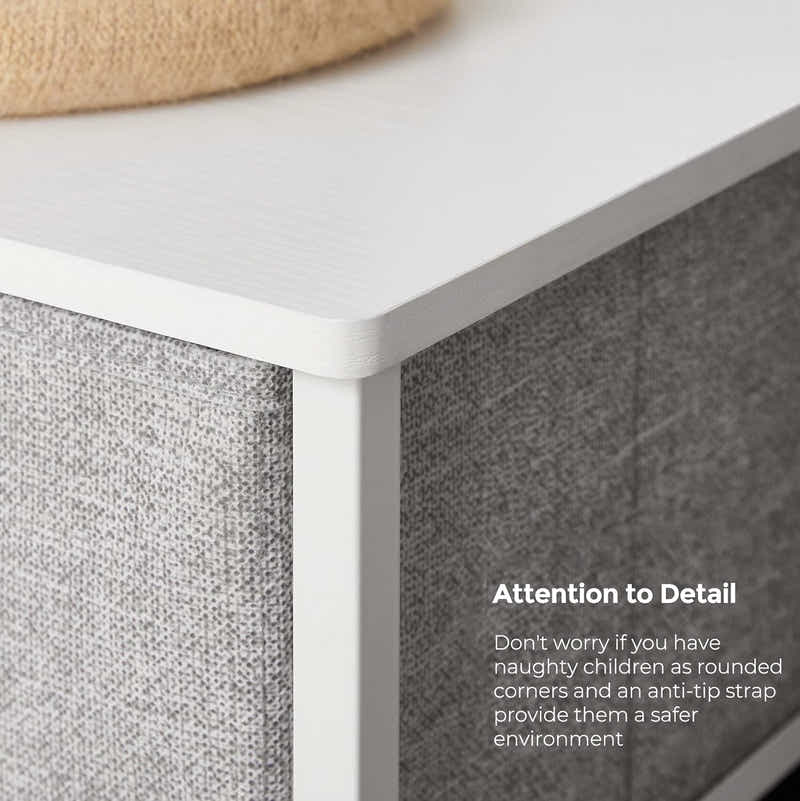 DS BS Narrow 4 Fabric Drawers Slim Storage Tower