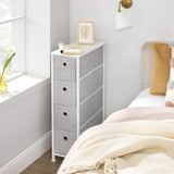 DS BS Narrow 4 Fabric Drawers Slim Storage Tower