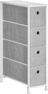DS BS Narrow 4 Fabric Drawers Slim Storage Tower