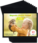 DS BS 12 Pack Magnetic Photo Frame 4X6 Inches for Refrigerator