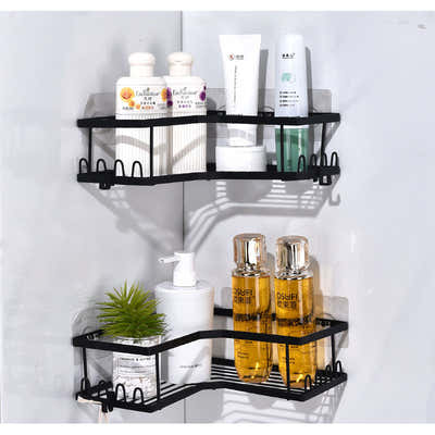 DS BS 2Pcs Bathroom Corner Shelves Basket