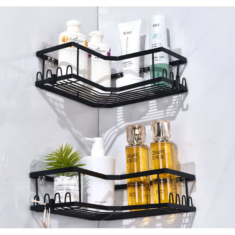 DS BS 2Pcs Bathroom Corner Shelves Basket