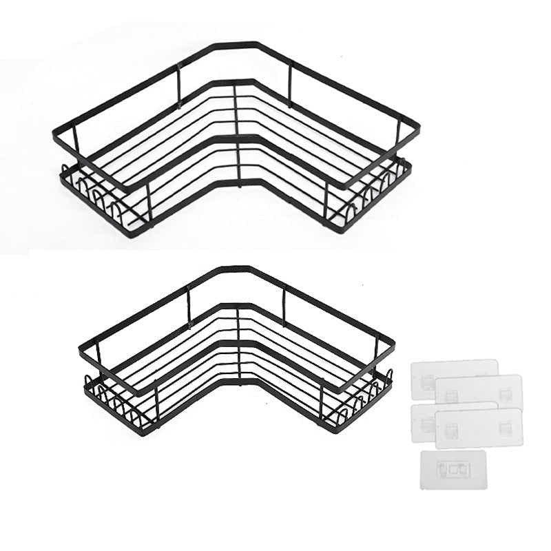 DS BS 2Pcs Bathroom Corner Shelves Basket