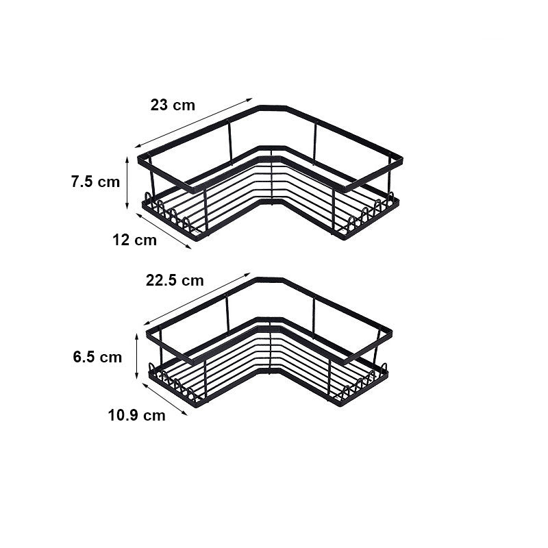 DS BS 2Pcs Bathroom Corner Shelves Basket