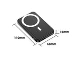 DS BS Magnetic 10000mAh Power Bank with Fast Wireless Charging - Black