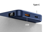 DS BS Magnetic 10000mAh Power Bank with Fast Wireless Charging - Black