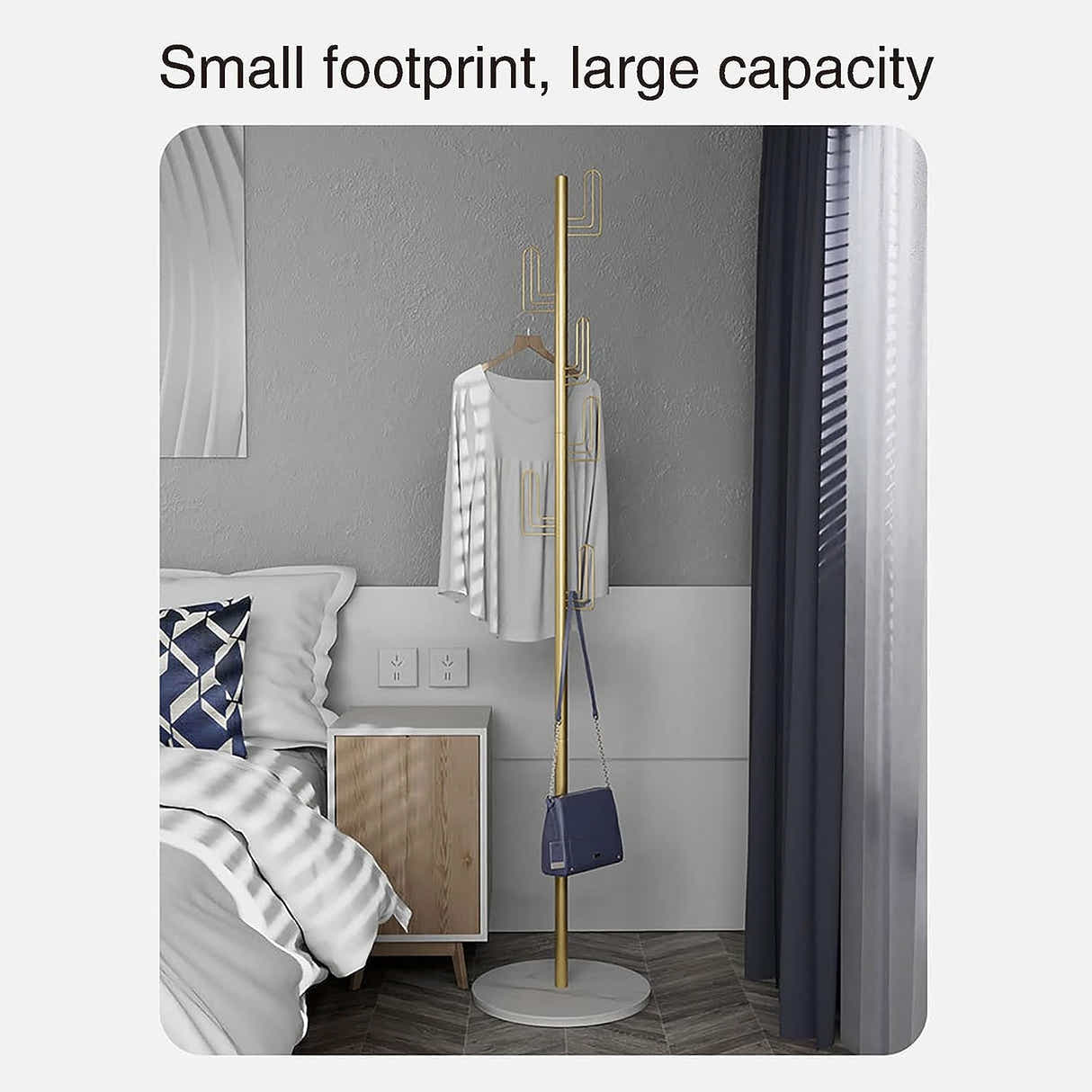 DS BS Cactus Metal Coat Rack Sintered Stone Base-Black