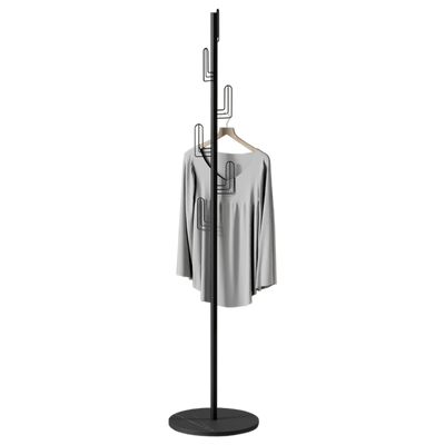 DS BS Cactus Metal Coat Rack Sintered Stone Base-Black