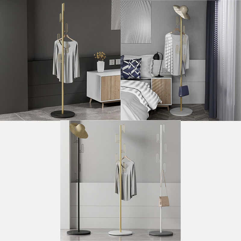 DS BS Cactus Metal Coat Rack Sintered Stone Base-White