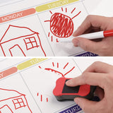 DS BS Weekly Fridge Calendar Whiteboard with Marker & Eraser