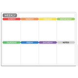 DS BS Weekly Fridge Calendar Whiteboard with Marker & Eraser
