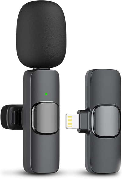 DS BS Wireless Lavalier Lapel Microphone for iPhone, iPad
