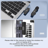 DS BS USB C Wireless Microphone for Android Phone Laptop