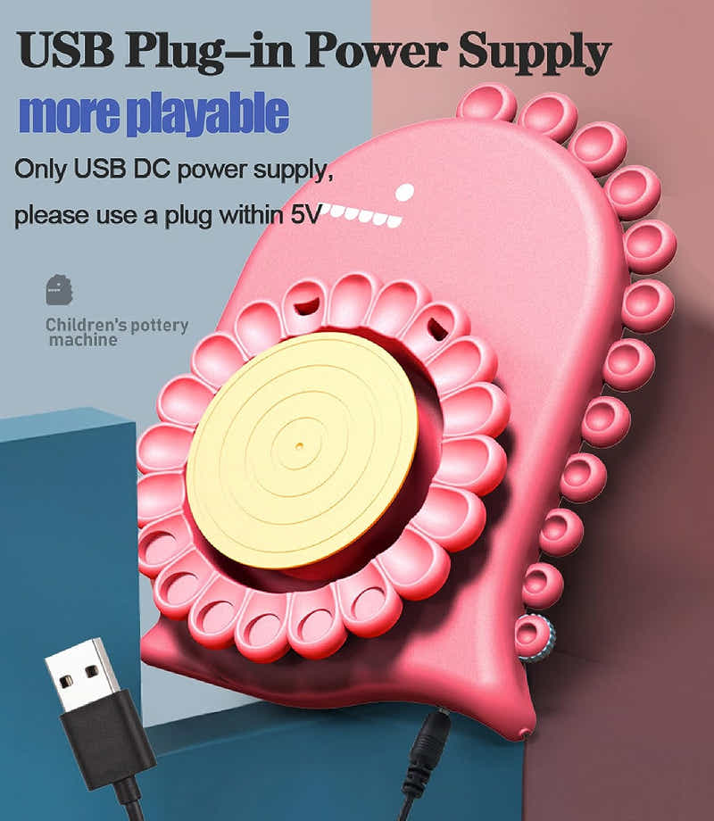 DS BS Kids Pottery Wheel Kit-Pink