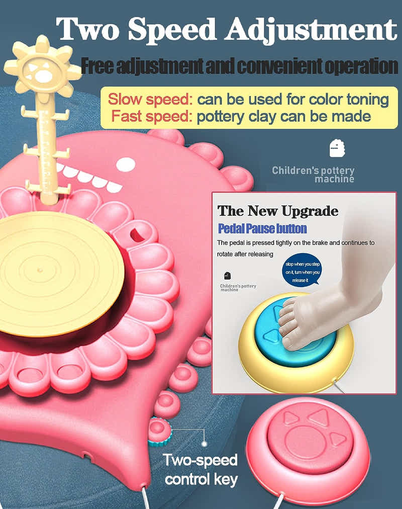 DS BS Kids Pottery Wheel Kit-Pink