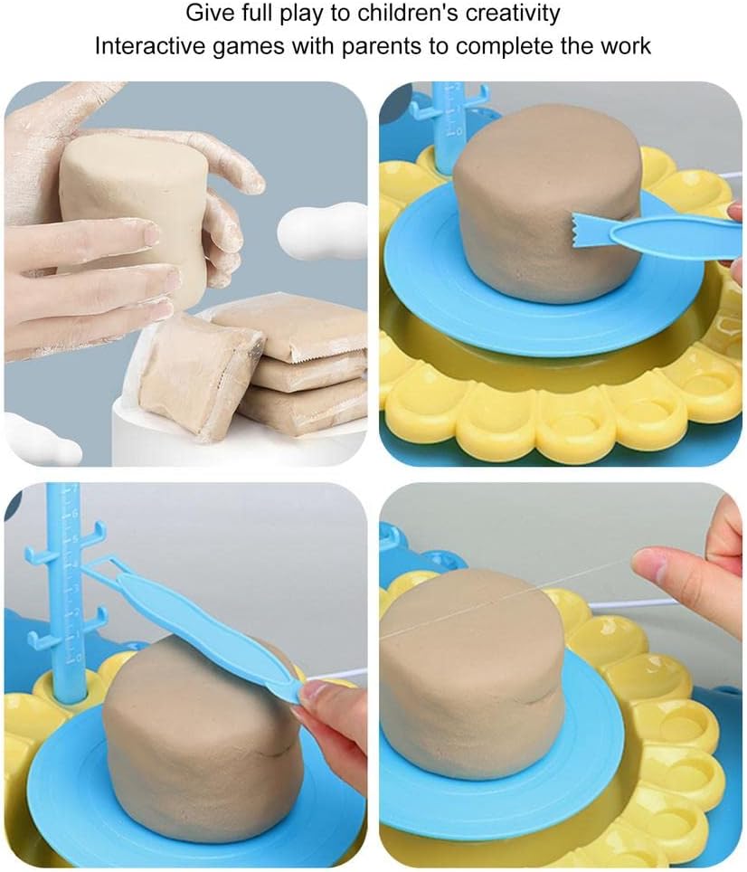 DS BS Kids Pottery Wheel Kit-Blue